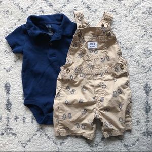 Baby boy 12 month Overall Outfit